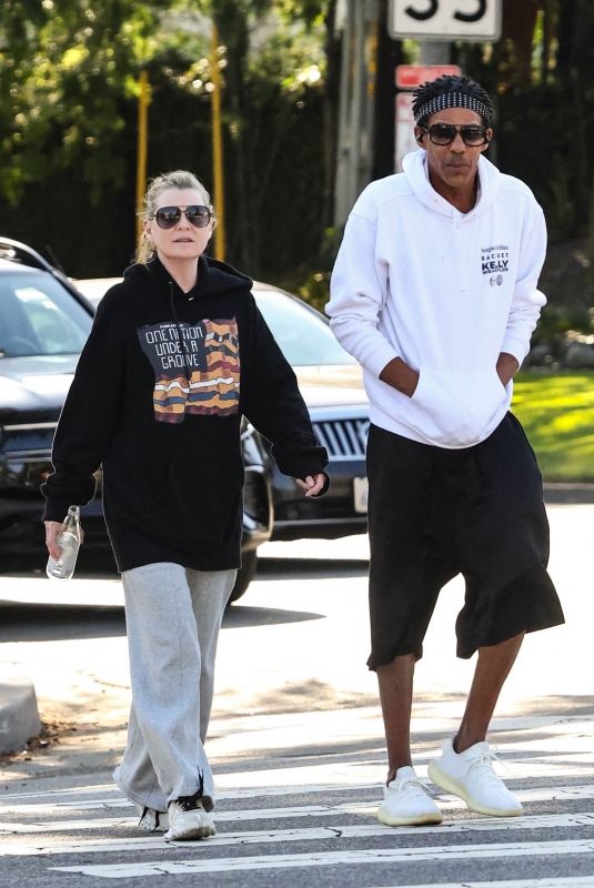 ELLEN POMPEO and Chris Ivery Out for a Walk in Los Feliz 05/05/2024