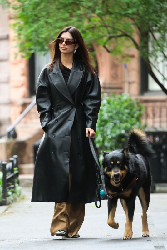 EMILY RATAJKOWSKI Out with Her Dog Colombo in New York 05/16/2024