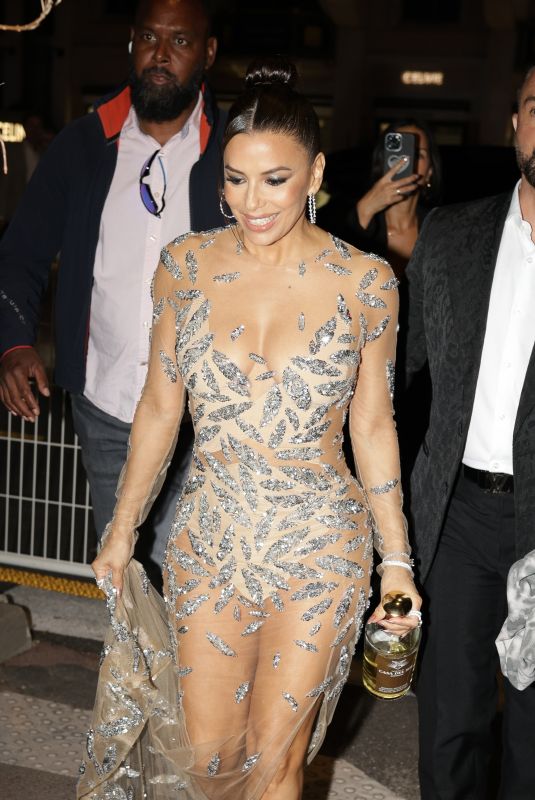 EVA LONGORIA Arrives at Mome Beach in Cannes 05/19/2024