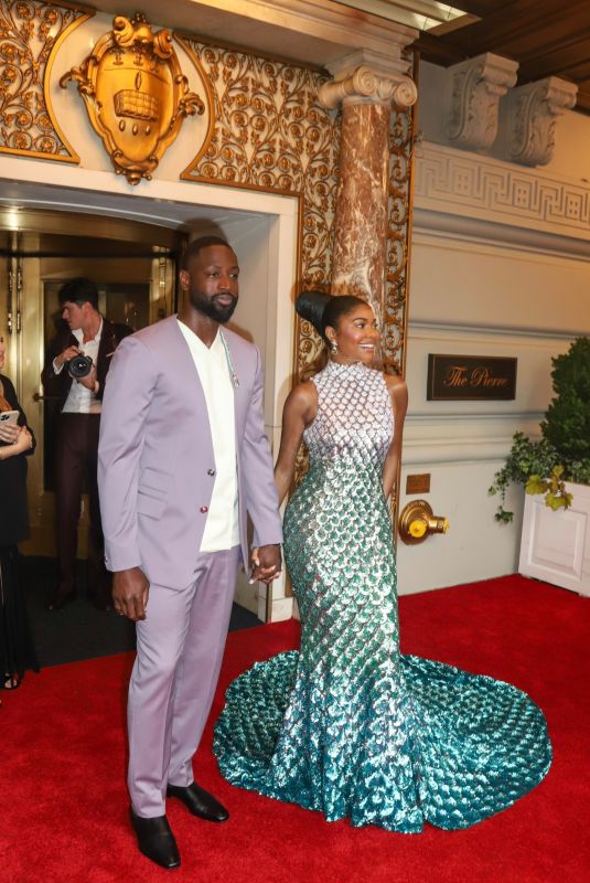 GABRIELLE UNION and Dwyane Wade Leaves Their Hotel for 2024 Met Gala in New York 05/06/2024