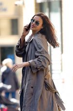 IRINA SHAYK Out Chats on Phone in New York 04/30/2024