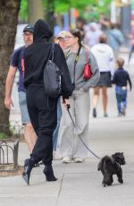 IRINA SHAYK Out with Her Dog in New York 05/09/2024