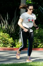 JENNIFER GARNER Out for Morning Jog in Brentwood 05/09/2024