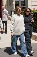 JENNIFER LOPEZ in An Oversized Outfit Out in Paris 05/10/2024