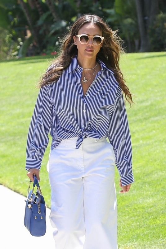 JESSICA ALBA Arrives at a Meeting in Beverly Hills 05/10/2024