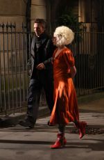 JESSIE BUCKLEY on the Set of The Bride in New York 05/02/2024