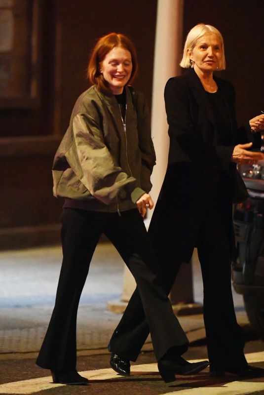JULIANE MOORE and ELLEN BARKIN Out for Dinner in New York 05/13/2024