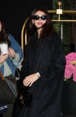 KAIA GERBER Arrives at Carlyle Hotel for Met Gala Fitting in New York 05/05/2024
