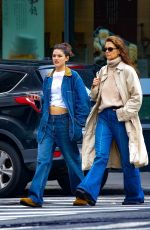 KATIE HOLMES and SURI CRUISE Out for Dinner in New York 05/16/2024