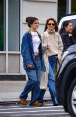 KATIE HOLMES and SURI CRUISE Out for Dinner in New York 05/16/2024
