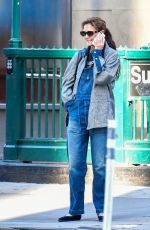 KATIE HOLMES Out and About in New York 05/02/2024
