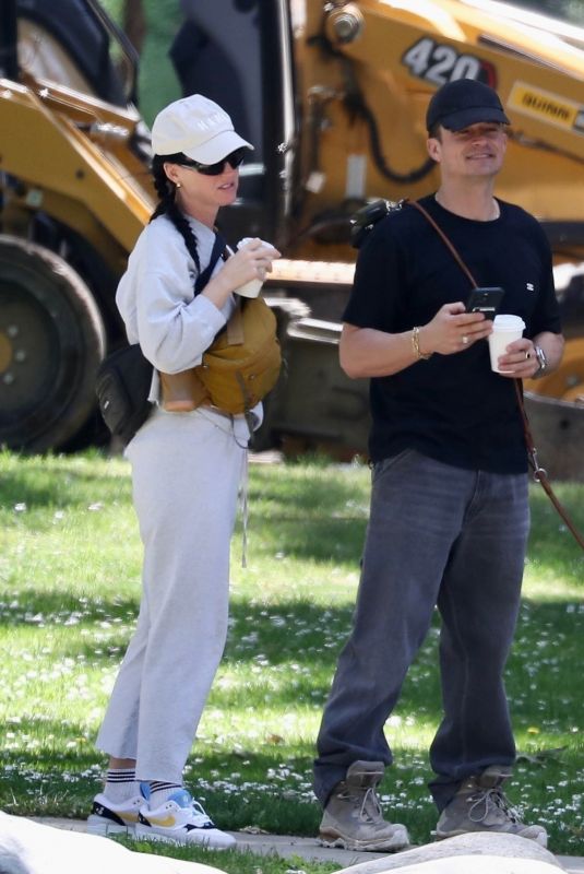 KATY PERRY and Orlando Bloom at a Park with Their Daughter in Beverly Hills 05/01/2024