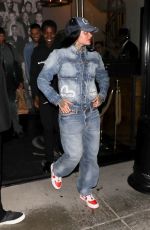 KEHLANI in Double Denim Out for Dinner at Catch in West Hollywood 05/24/2024