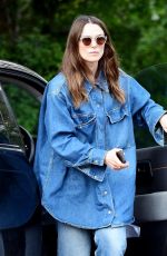 KEIRA KNIGHTLEY in Double Denim Out in London 04/30/2024