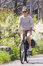 KERI RUSSELL Out for Bike Ride in New York 04/29/2024