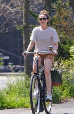 KERI RUSSELL Out for Bike Ride in New York 04/29/2024