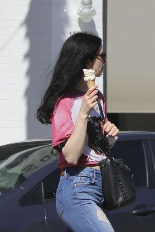 KRYSTEN RITTER Out for Ice Cream Cone at McConnell’s Fine Ice Creams in Los Angeles 04/30/2024