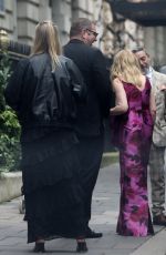 KYLIE MINOGUE Leaves Her Hotel with Friends to Celebrate Her Birthday in London 05/28/2024