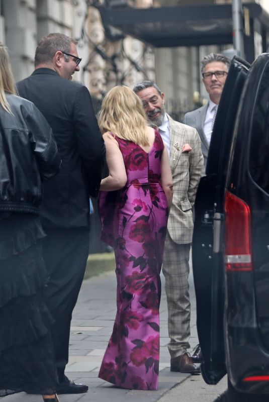 KYLIE MINOGUE Leaves Her Hotel with Friends to Celebrate Her Birthday in London 05/28/2024