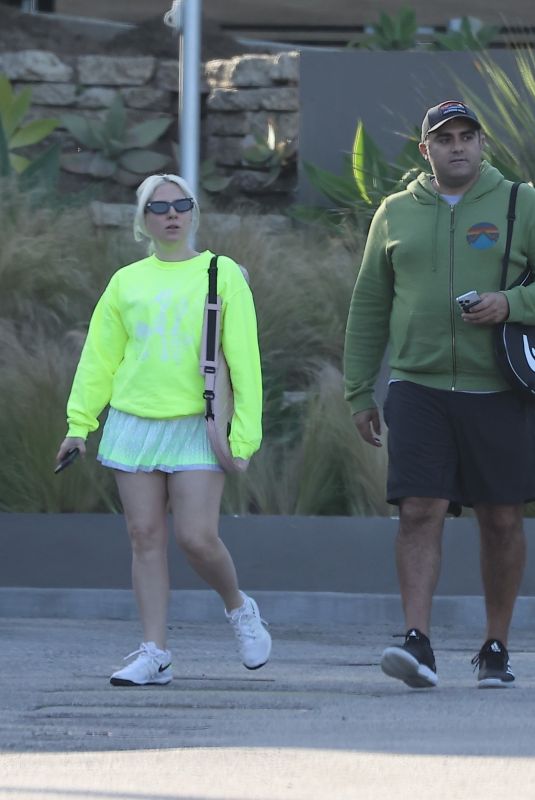 LADY GAGA and Michael Polansky Leaves a Tennis Match in Malibu 04/29/2024