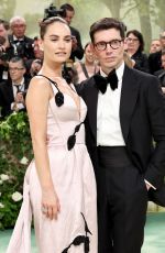 LILY JAMES at Met Gala Celebrating Sleeping Beauties: Reawakening Fashion in New York 05/06/2024