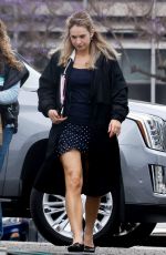 LILY JAMES on the Set of Swiped in Los Angeles 05/17/2024