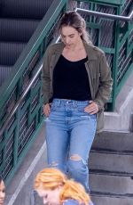 LILY JAMES on the Set of Swiped in Los Angeles 05/23/2024