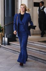 MICHELLE HUNZIKER Out for Lunch at Hotel Palazzo Parigi in Milan 05/03/2024
