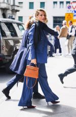 MICHELLE HUNZIKER Out for Lunch at Hotel Palazzo Parigi in Milan 05/03/2024