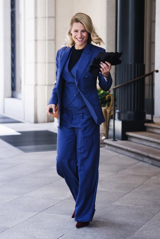 MICHELLE HUNZIKER Out for Lunch at Hotel Palazzo Parigi in Milan 05/03/2024