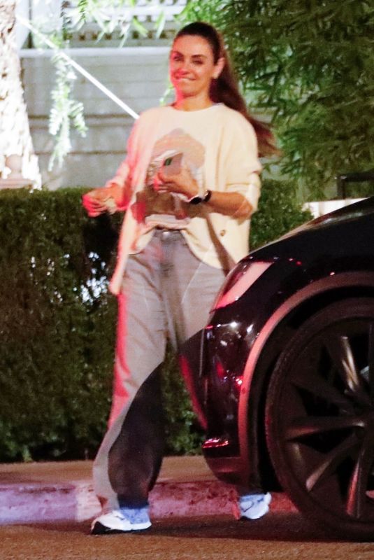 MILA KUNIS Leaves San Vicente Bungalows in West Hollywood 05/22/2024