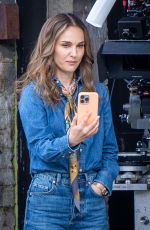 NATALIE PORTMAN and John Krasinski on the Set of Fountain of Youth In London 05/24/2024
