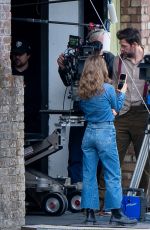 NATALIE PORTMAN and John Krasinski on the Set of Fountain of Youth In London 05/24/2024