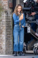 NATALIE PORTMAN and John Krasinski on the Set of Fountain of Youth In London 05/24/2024