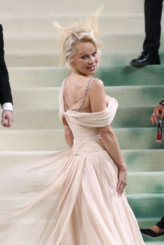 PAMELA ANDERSON at Met Gala Celebrating Sleeping Beauties: Reawakening Fashion in New York 05/06/2024