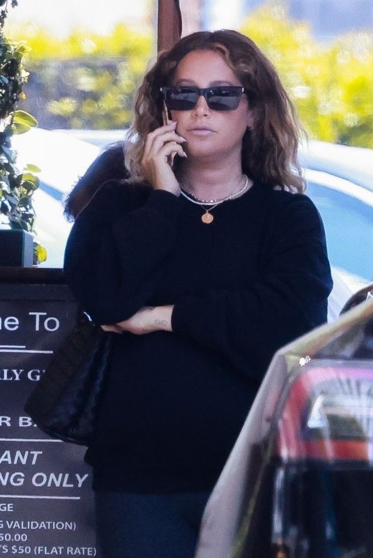 Pregnant ASHLEY TISDALE Arrives at South Beverly Grill in Beverly Hills 05/29/2024