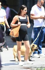 Pregnant LEA MICHELE at Locanda Verde in New York 05/28/2024