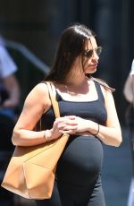 Pregnant LEA MICHELE at Locanda Verde in New York 05/28/2024