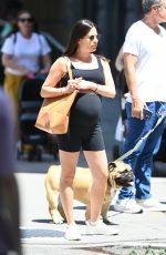 Pregnant LEA MICHELE at Locanda Verde in New York 05/28/2024