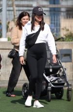 Pregnant LEA MICHELE Out and About in Los Angeles 05/01/2024