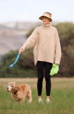 RACHAEL FINCH Out with Her Dog at a Park in Sydney 05/25/2024
