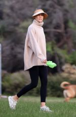 RACHAEL FINCH Out with Her Dog at a Park in Sydney 05/25/2024