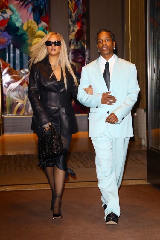 RIHANNA and Asap Rocky Out for Dinner at Mamo Italian Restaurant in New York 05/16/2024