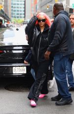 RIHANNA Debuts New Pink Hair in New York 05/04/2024