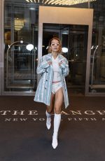 RITA ORA Leaves Her Hotel and Heading to Fittings for Met Gala in New York 05/05/2024