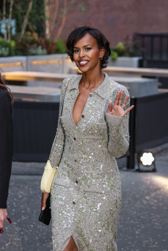 SABRINA DHOWRE ELBA Arrives at Gucci Cruise 2025 Fashion Show in London 05/13/2024