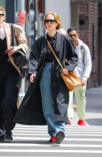 SARAH PAULSON Heading to Mark Hotel for Met Gala Fitting in New York 05/03/2024