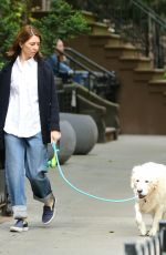 SOFIA COPPOLA Out with Her Dog in New York 05/17/2024