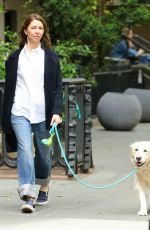 SOFIA COPPOLA Out with Her Dog in New York 05/17/2024