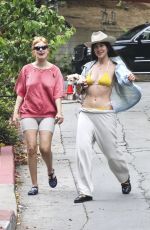 TALLULAH and SCOUT WILLIS Out with Their Dog in Los Angeles 05/26/2024